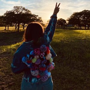HANDMADE FULLY POM’D JEAN JACKET